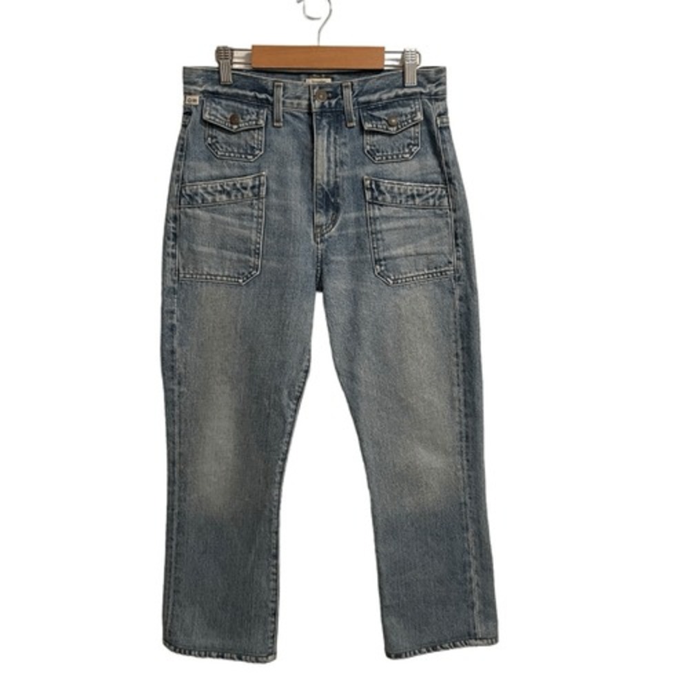 Citizens of Humanity Kamila Patch Pocket Flare Jeans Blue High Rise 25